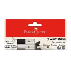Marcador Multimark Permanente 1.0 Faber-Castell - 2 Unidades