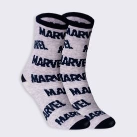 Meia Cano Longo Marvel - CINZA 39/43