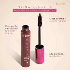 Máscara De Cílios Marrom Eudora Niina Secrets Neutrals 10G