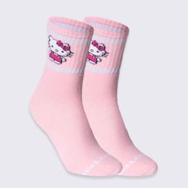 Meia Cano Longo Hello Kitty Sanrio - ROSA 39/43