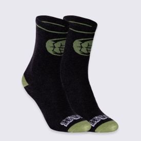 Meia Cano Longo Hulk Marvel - CINZA 39/43