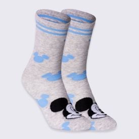 Meia Cano Longo Mickey Disney - CINZA 39/43