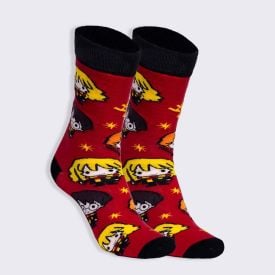 Meia Harry Potter Cano Longo Bandup - Vermelho 37/42