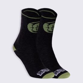 Meia Infantil Cano Longo Hulk Marvel Cinza