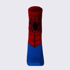 Meia Infantil Cano Longo Homem Aranha Marvel Vermelho