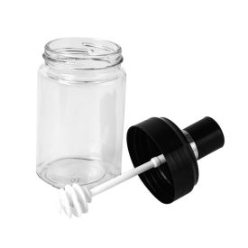 Meleira De Vidro Com Pegador E Tampa De Plástico Wolff 220 Ml - Transparente e Preto