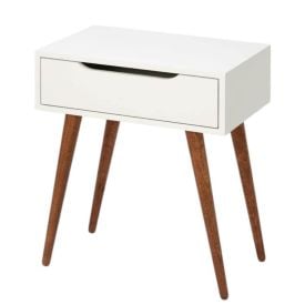 Mesa De Cabeceira Baixa 60 Cm Havan Casa - Branco
