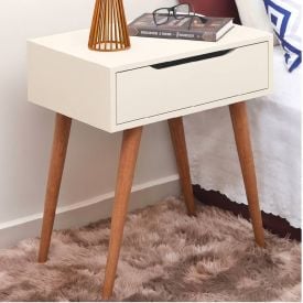 Mesa De Cabeceira Baixa 60 Cm Havan Casa - Off White