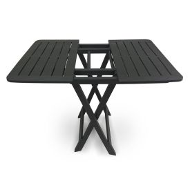 Mesa Plástica Dobrável Quadrada Preta Arqplast - Plástico