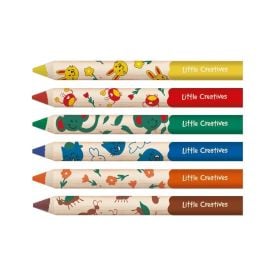 Lápis de Cor e Apontador Primeiro Lápis Faber Castell - 6 Unidades