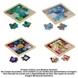 Meu Primeiro Quebra-Cabeça De Madeira Fisher-Price - Sortido