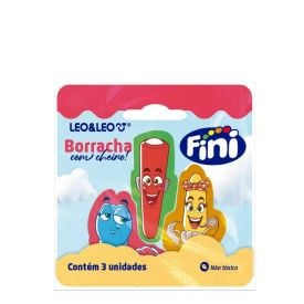 Mini Borracha Com Aroma Fini Leo&Leo - 3 Unidades 