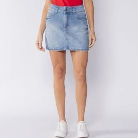Mini Saia Jeans Sawary Azul Medio