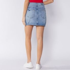 Mini Saia Jeans Sawary Azul Medio