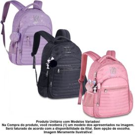 Mochila de Costas Juvenil Rebecca Bonbon Holográfico Clio Style - Sortido