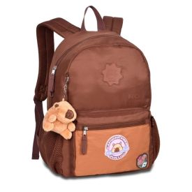 Mochila de Costas Juvenil Capivara Clio Style - Marrom