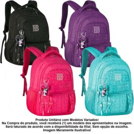 Mochila de Costas Juvenil Rb Crinkle Clio Style - Sortido