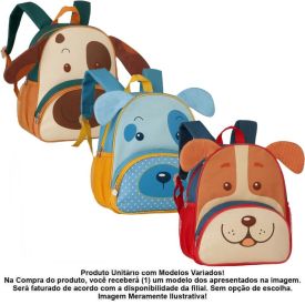 Mochila de Costas Pré Escola Cãozinho Clio Style - Sortido