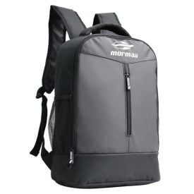 Mochila de Costas Preto com Cinza Mormaii - Juvenil
