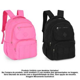 Mochila Juvenil Crinckle Luxcel - Sortido