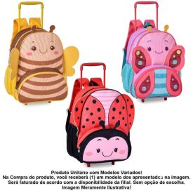 Mochila de Rodinhas Pré Escola Clio Style - Sortido