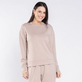 Blusão Moletom Feminino Básico Patricia Foster Fendi