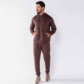 Moletom Masculino Com Capuz Thing Marrom