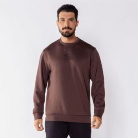Moletom Masculino Gola Redonda Thing Marrom