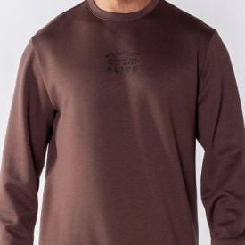 Moletom Masculino Gola Redonda Thing Marrom