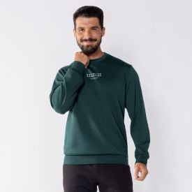 Moletom Masculino Gola Redonda Thing Verde Amostra