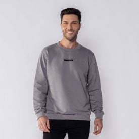 Moletom Masculino Sem Capuz Thing Granito 18-4005
