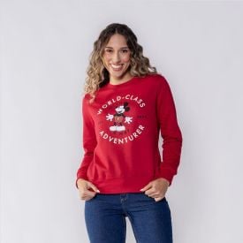 Moletom Mickey Mouse Aventureiro Bandup Vermelho