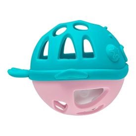 Mordedor Infantil de Silicone Baleia Buba - Rosa