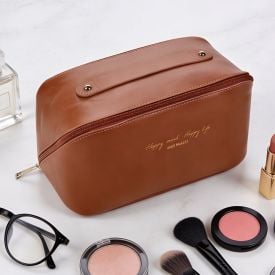 Necessaire Trapézio com Divisória Alice Palucci - CARAMELO U