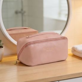 Necessaire Trapézio com Divisória Alice Palucci - NUDE U