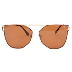 Óculos De Sol Marrom Degradê Feminino Cobra D'água  - Policarbonato