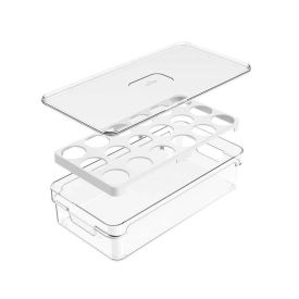 Organizador De Ovos Com Tampa Clear Fresh Ou 18 Unidades - Transparente