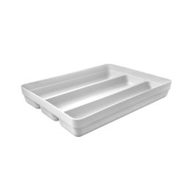 Organizador De Talheres 3 Divisórias Logic Ou - Branco Fechado