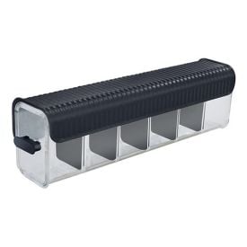 Organizador Multiuso Tipo Gaveta Transparente Com Tampa Preta