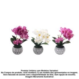 Orquídea Artificial com Vaso Havan Casa 40Cm - Sortido