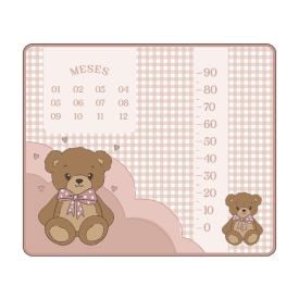 Painel Mesversário Havan Baby - Urso Rosa