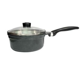 Panela Cava Grafite Com Tampa De Vidro 20Cm - GRAFITE