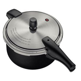 Panela De Pressão Em Alumínio Starflon Max Vancouver Effect Tramontina 6 Litros - Preto