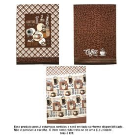 Pano de Copa 100% Algodão Felpudo Döhler 1 Pç - Coffee Hav04