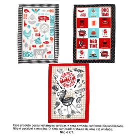 Pano de Copa 100% Algodão Felpudo Döhler 1 Pç - Barbecue