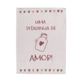 Pano de Copa Estampado 46 X 65Cm Teka - Corações