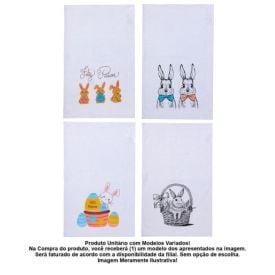Pano de Copa Estampado Diversos 45X71cm - Havan - Páscoa