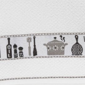 Pano de Copa 100% Algodão Gourmet Havan Casa - Panela Cinza