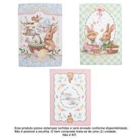 Pano de Copa Páscoa Dohler - Coelhos