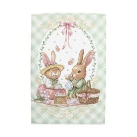 Pano de Copa Páscoa Döhler - Coelhos